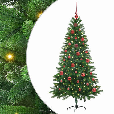 vidaXL Sapin de Noël avec 150 LED avec support Vert 150 cm PE