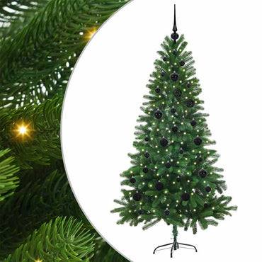 vidaXL Sapin de Noël 150 LED avec support Vert 150 cm PE