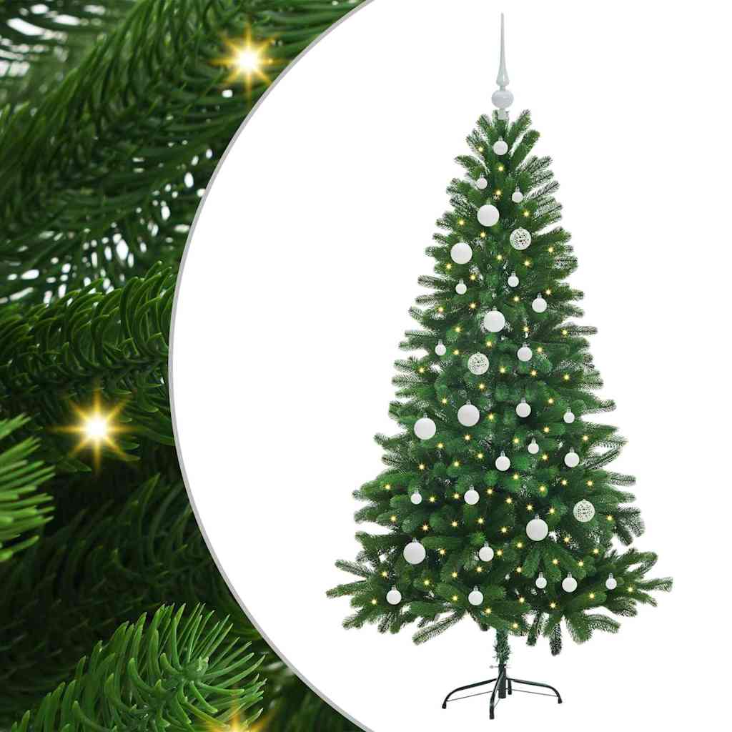 vidaXL Sapin de Noël avec 150 LED avec support Vert 150 cm PE
