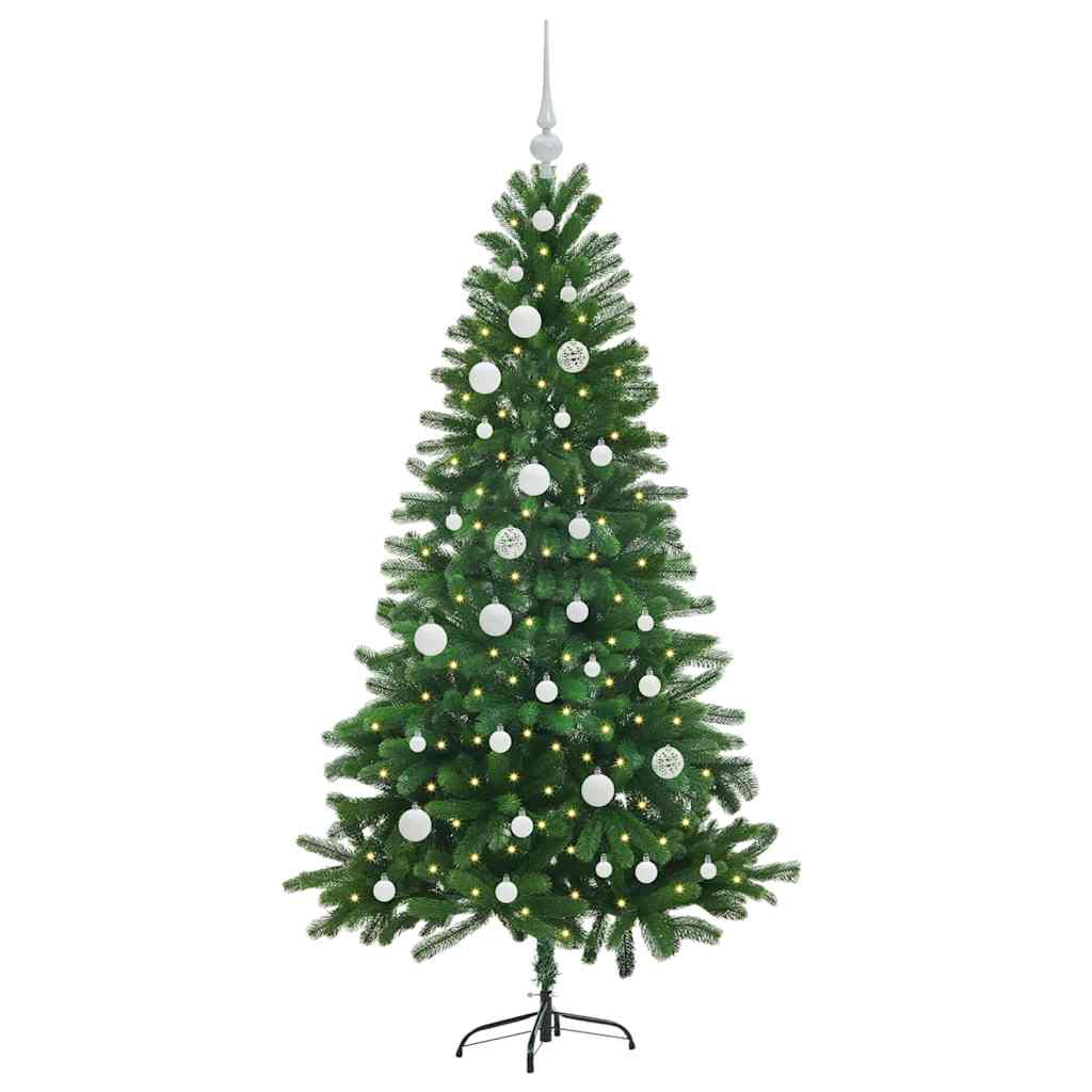 vidaXL Sapin de Noël avec 150 LED avec support Vert 150 cm PE