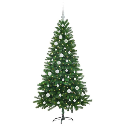 vidaXL Sapin de Noël avec 150 LED avec support Vert 150 cm PE