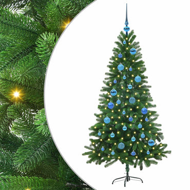 vidaXL Weihnachtsbaum mit 150 LEDs mit Ständer Grün 150 cm PE
