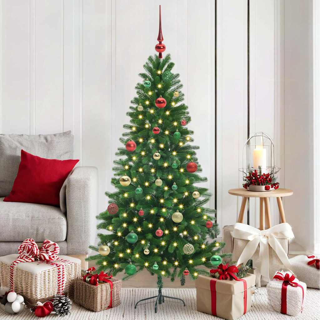 vidaXL Weihnachtsbaum mit 150 LEDs mit Ständer Grün 150 cm PE
