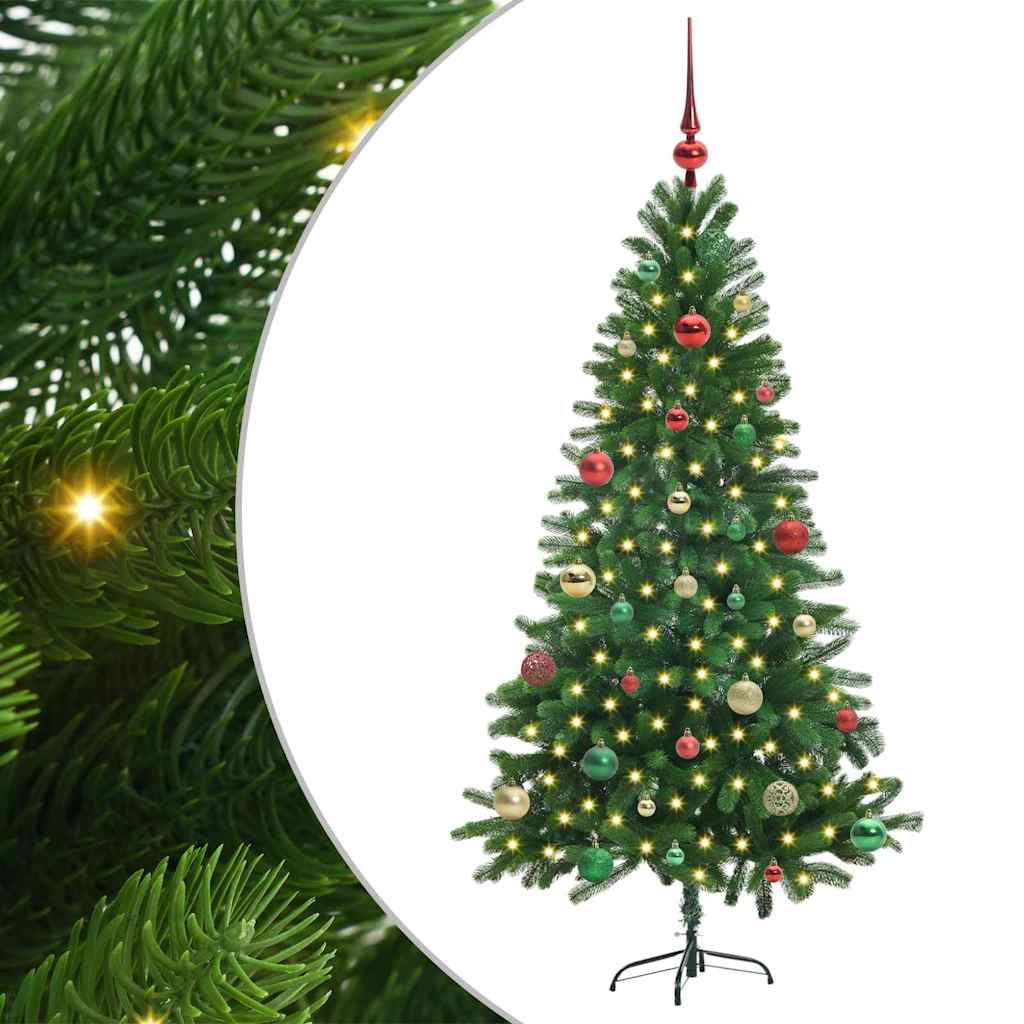 vidaXL Weihnachtsbaum mit 150 LEDs mit Ständer Grün 150 cm PE