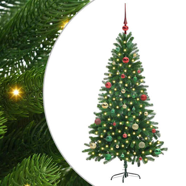 vidaXL Weihnachtsbaum mit 150 LEDs mit Ständer Grün 150 cm PE