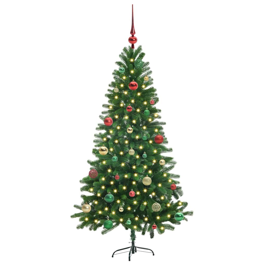 vidaXL Weihnachtsbaum mit 150 LEDs mit Ständer Grün 150 cm PE