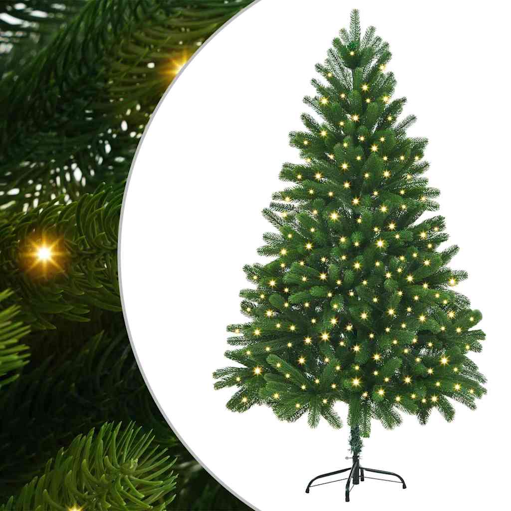 vidaXL Weihnachtsbaum mit 300 LEDs mit Ständer Grün 180 cm PE