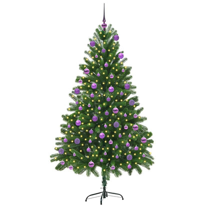 vidaXL Weihnachtsbaum mit 300 LEDs mit Ständer Grün 180 cm PE