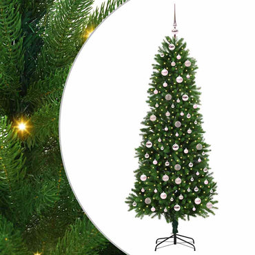 vidaXL Weihnachtsbaum mit 300 LEDs mit Ständer Grün 240 cm PE