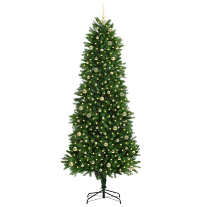 vidaXL Weihnachtsbaum mit 300 LEDs mit Ständer Grün 240 cm PE