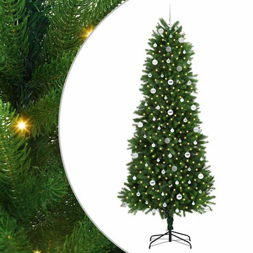vidaXL Weihnachtsbaum mit 300 LEDs mit Ständer Grün 240 cm PE