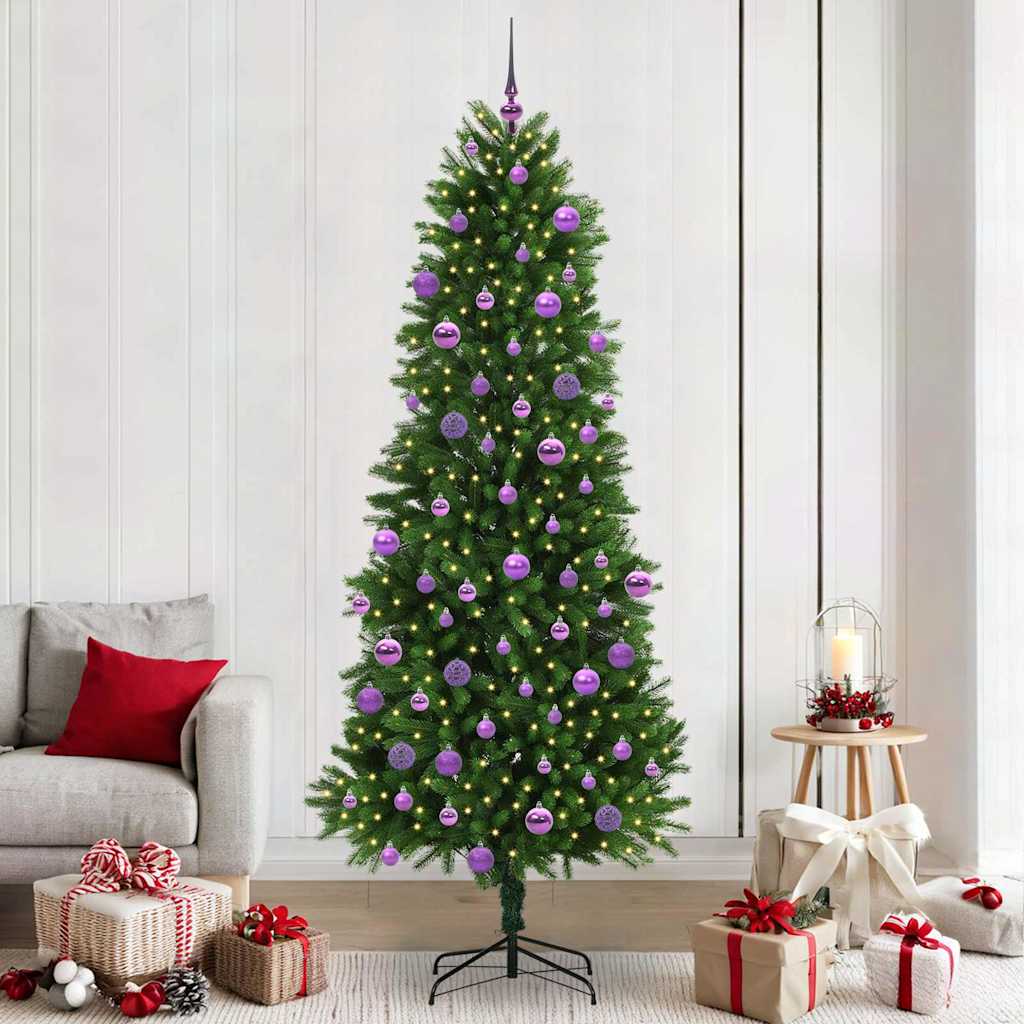 vidaXL Weihnachtsbaum mit 300 LEDs mit Ständer Grün 240 cm PE