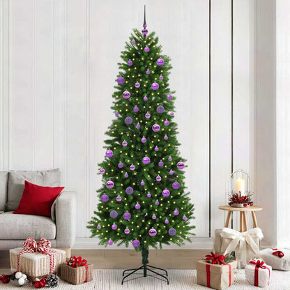 vidaXL Weihnachtsbaum mit 300 LEDs mit Ständer Grün 240 cm PE