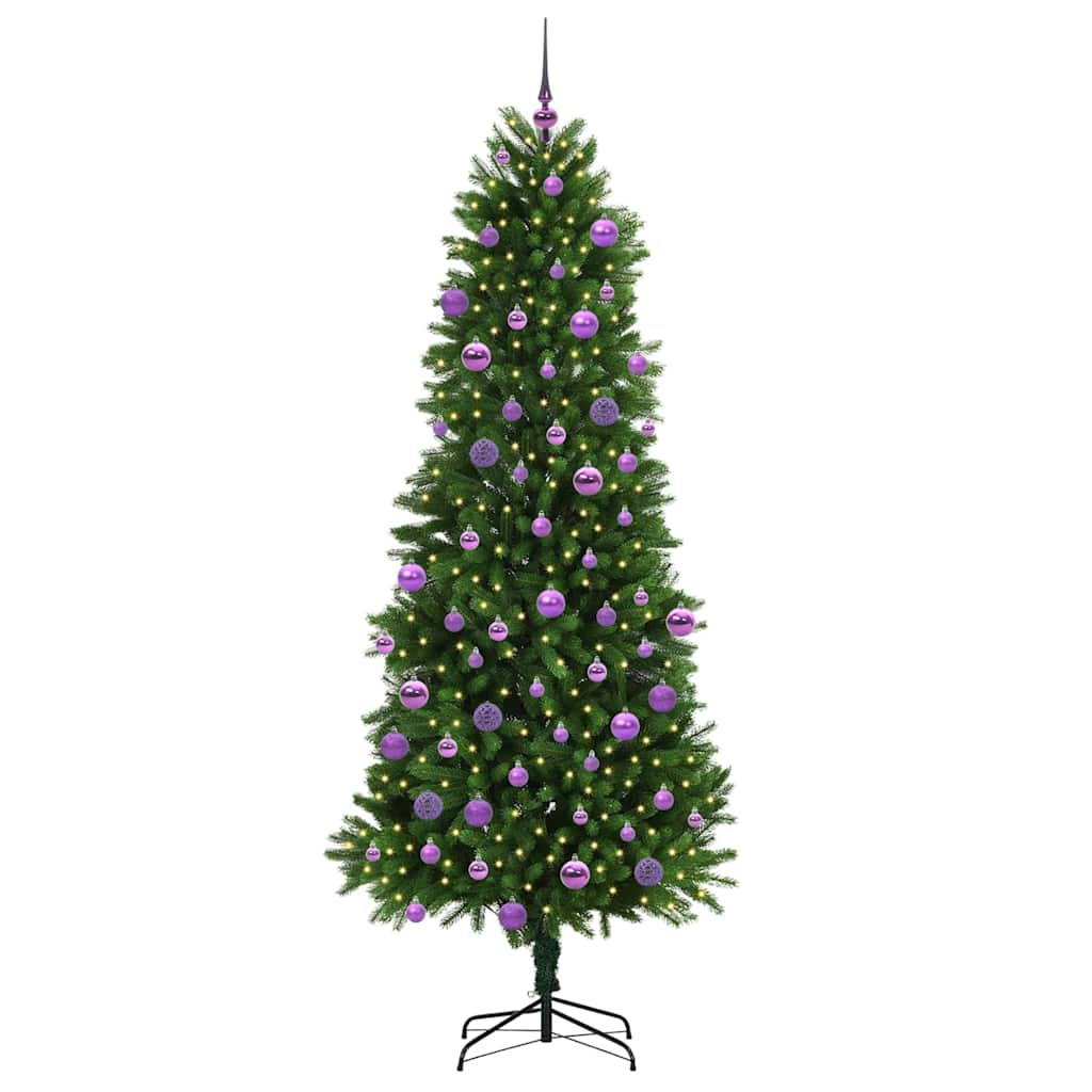 vidaXL Weihnachtsbaum mit 300 LEDs mit Ständer Grün 240 cm PE