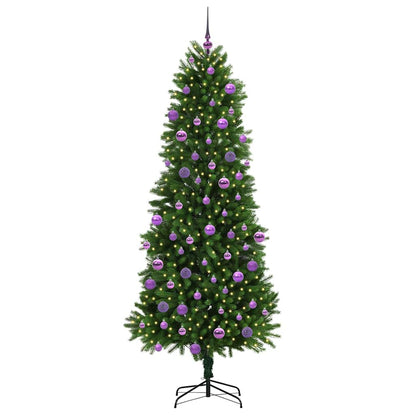 vidaXL Weihnachtsbaum mit 300 LEDs mit Ständer Grün 240 cm PE