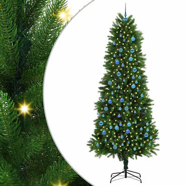vidaXL Weihnachtsbaum mit 300 LEDs mit Ständer Grün 240 cm PE
