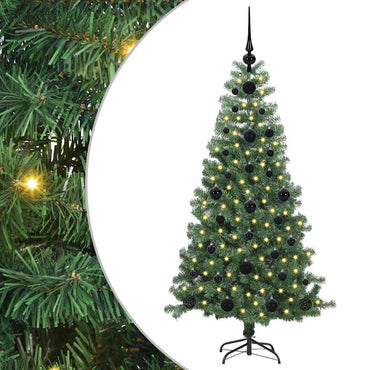 vidaXL Sapin de Noël avec 150 LED avec support Vert 120 cm PVC