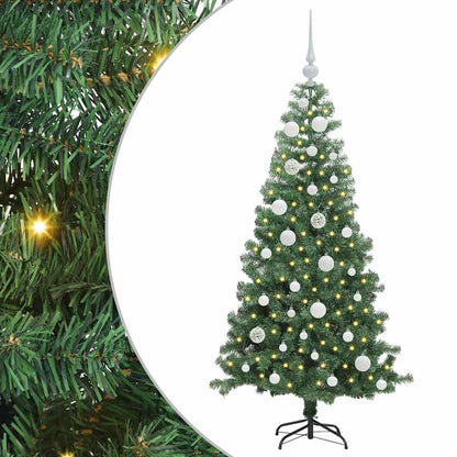 vidaXL Sapin de Noël avec 150 LED avec support Vert 120 cm PVC