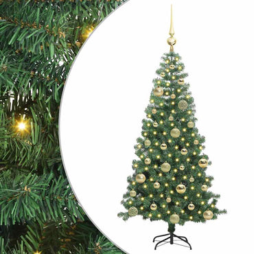 vidaXL Sapin de Noël avec 150 LED avec support Vert 120 cm PVC