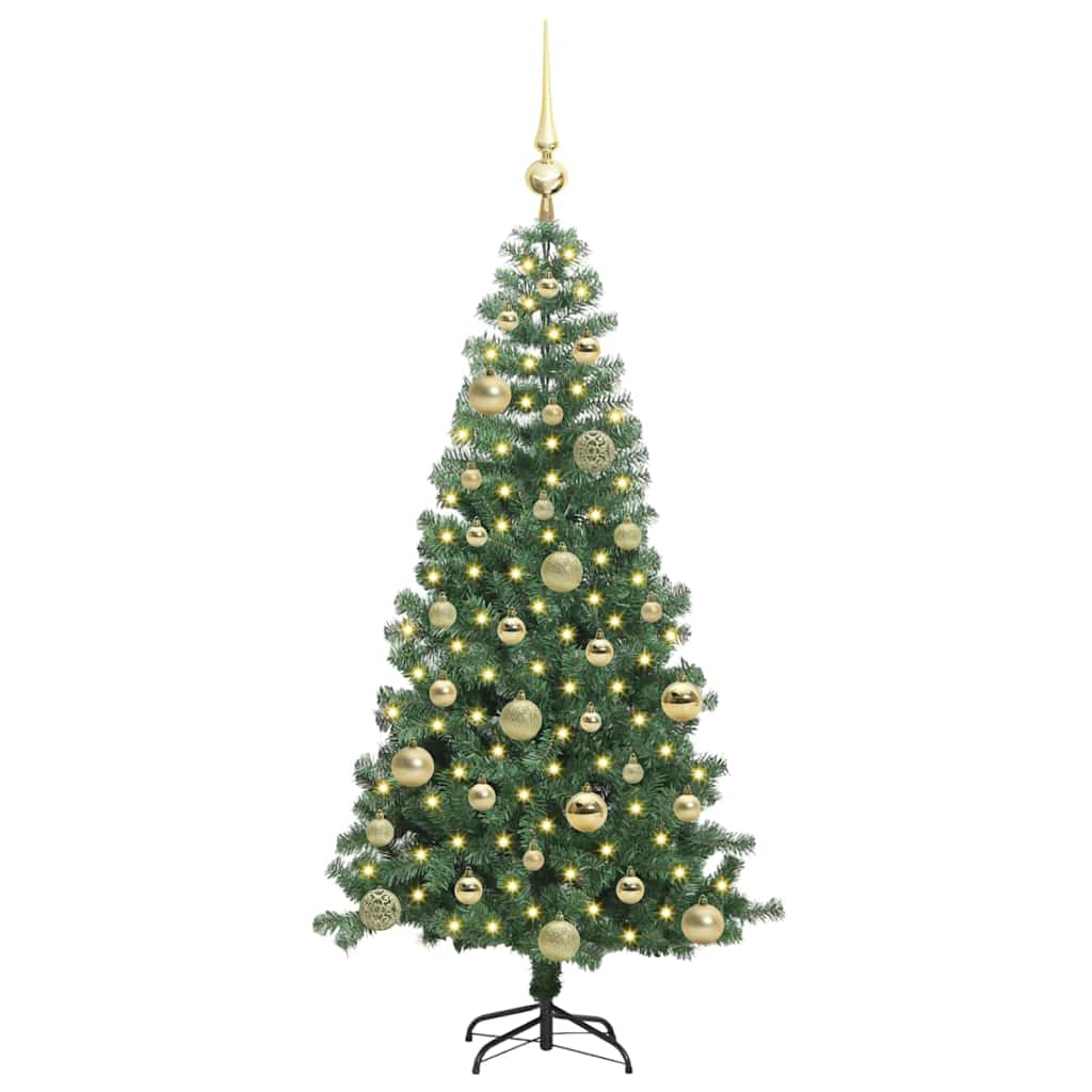 Weihnachtsbaum mit 150 LEDs mit Ständer Grün 120 cm PVC