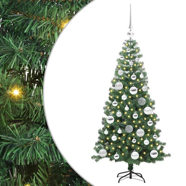 vidaXL Sapin de Noël avec 150 LED avec support Vert 120 cm PVC
