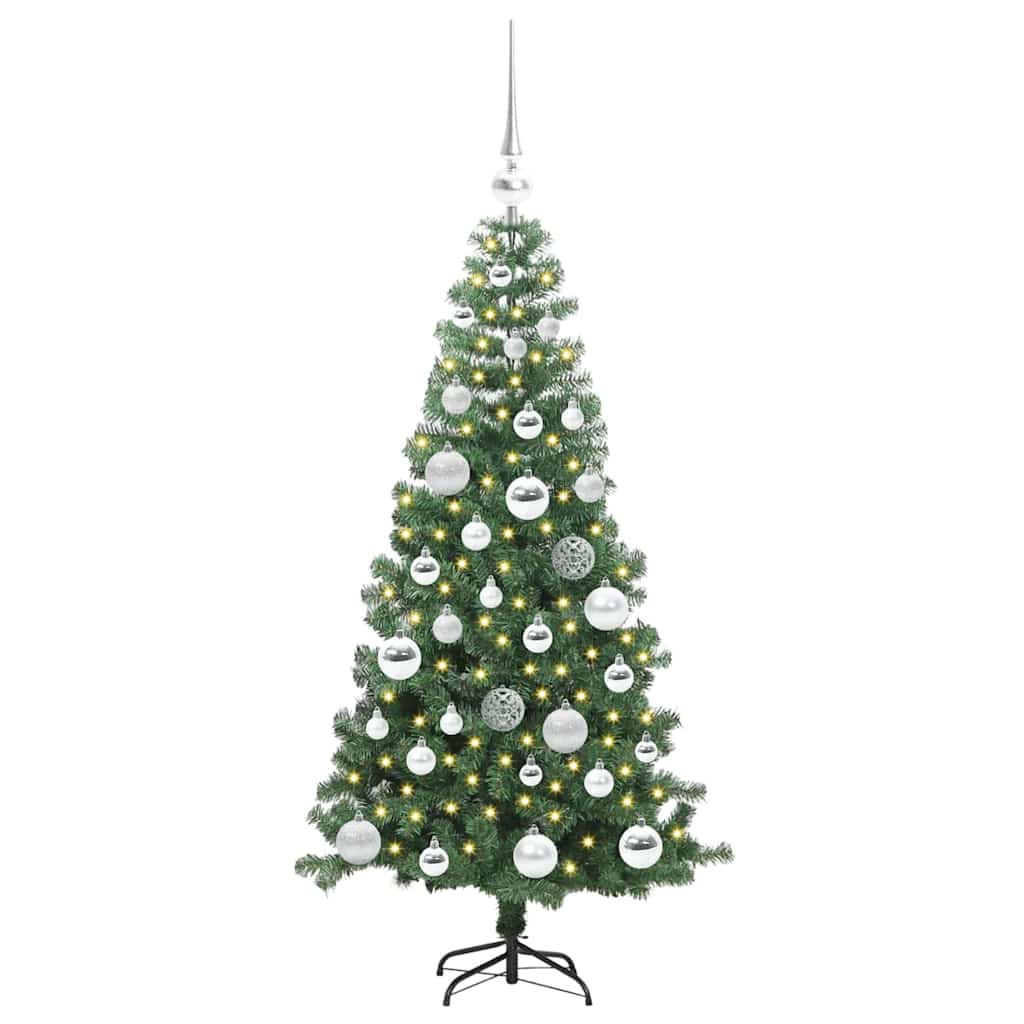 Weihnachtsbaum mit 150 LEDs mit Ständer Grün 120 cm PVC