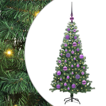 vidaXL Sapin de Noël avec 150 LED avec support Vert 120 cm PVC