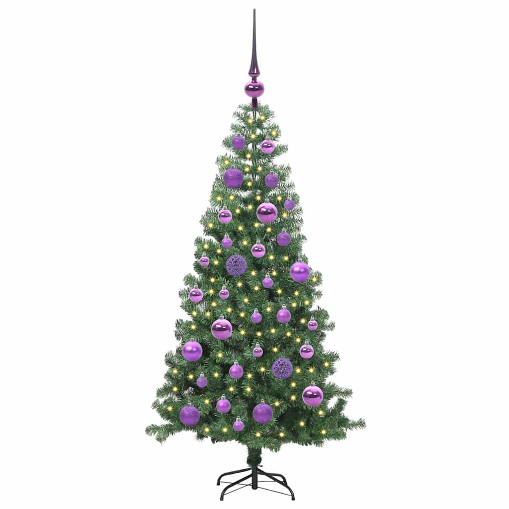 Weihnachtsbaum mit 150 LEDs mit Ständer Grün 120 cm PVC