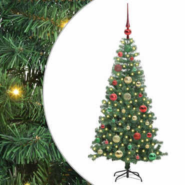 vidaXL Sapin de Noël avec 150 LED et support Vert 120 cm PVC