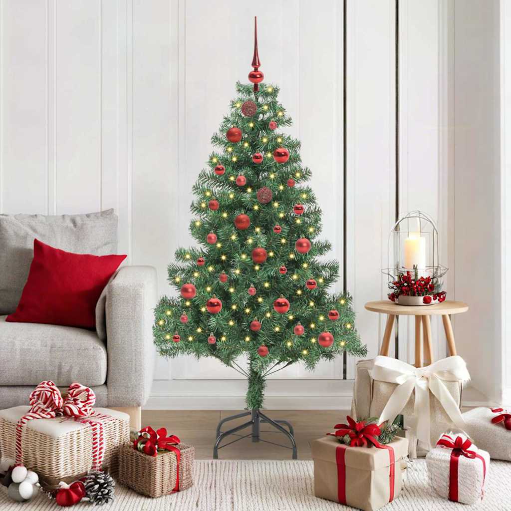 vidaXL Weihnachtsbaum mit 150 LEDs mit Ständer Grün 150 cm PVC