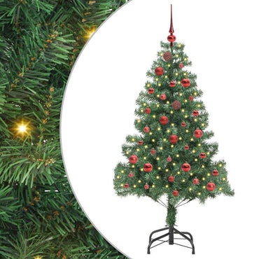 vidaXL Sapin de Noël avec 150 LED avec support Vert 150 cm PVC