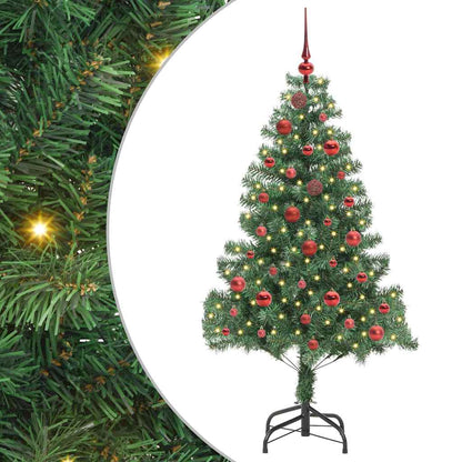 vidaXL Weihnachtsbaum mit 150 LEDs mit Ständer Grün 150 cm PVC