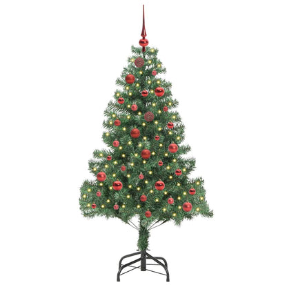 vidaXL Weihnachtsbaum mit 150 LEDs mit Ständer Grün 150 cm PVC
