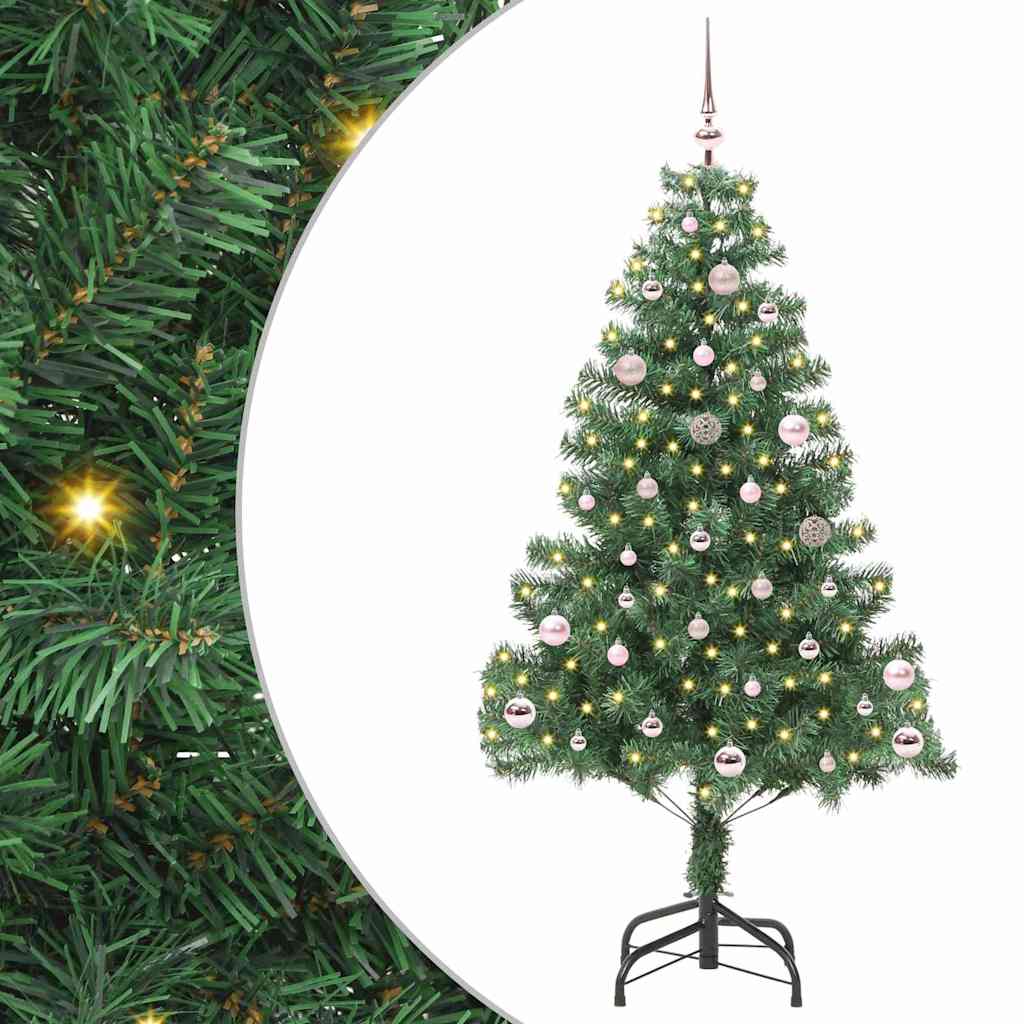 Weihnachtsbaum mit 150 LEDs mit Ständer Grün 150 cm PVC