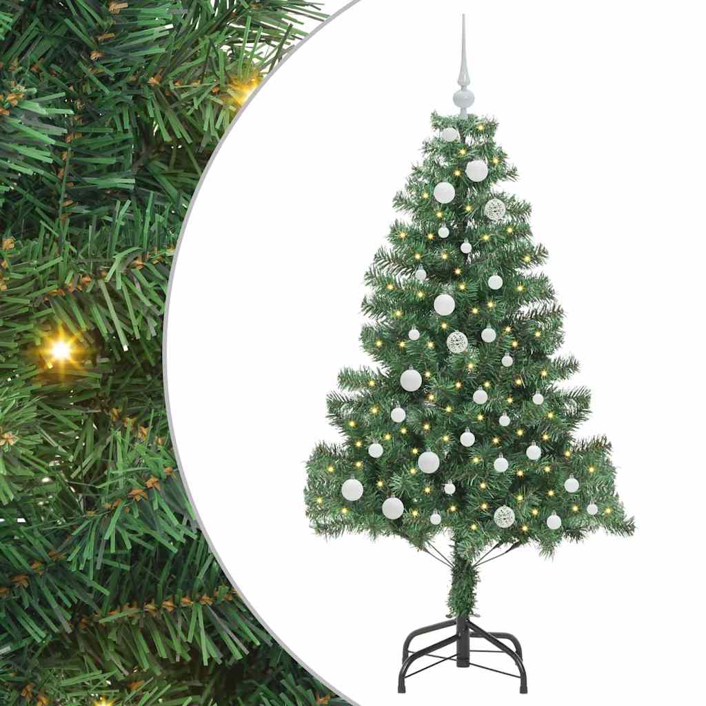 Weihnachtsbaum mit 150 LEDs mit Ständer Grün 150 cm PVC