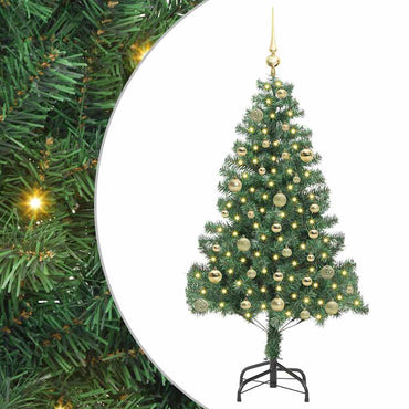 vidaXL Sapin de Noël avec 150 LED avec support Vert 150 cm PVC