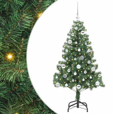 vidaXL Sapin de Noël avec 150 LED avec support Vert 150 cm PVC