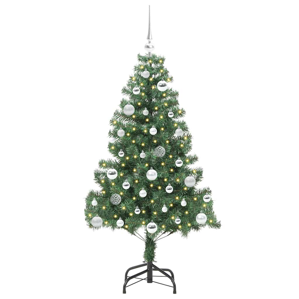 vidaXL Sapin de Noël avec 150 LED avec support Vert 150 cm PVC