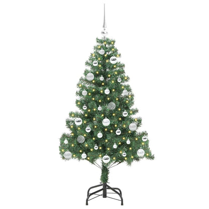 vidaXL Sapin de Noël avec 150 LED avec support Vert 150 cm PVC