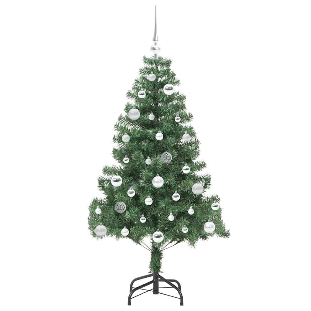 vidaXL Sapin de Noël avec 150 LED avec support Vert 150 cm PVC
