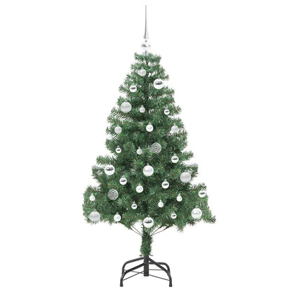 vidaXL Sapin de Noël avec 150 LED avec support Vert 150 cm PVC
