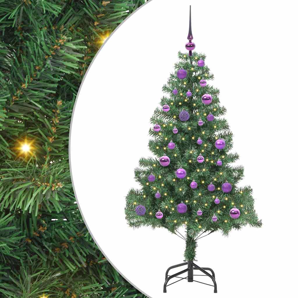 Weihnachtsbaum mit 150 LEDs mit Ständer Grün 150 cm PVC