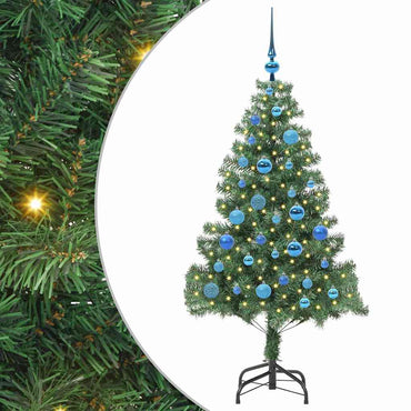 vidaXL Weihnachtsbaum mit 150 LEDs mit Ständer Grün 150 cm PVC