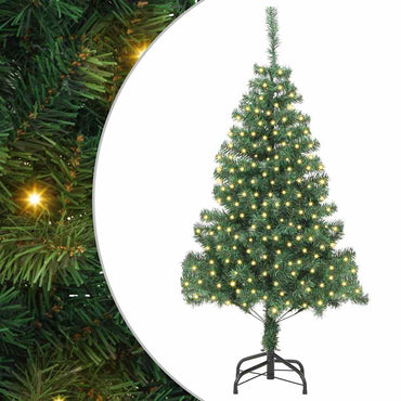vidaXL Weihnachtsbaum mit 300 LEDs mit Ständer Grün 180 cm PVC