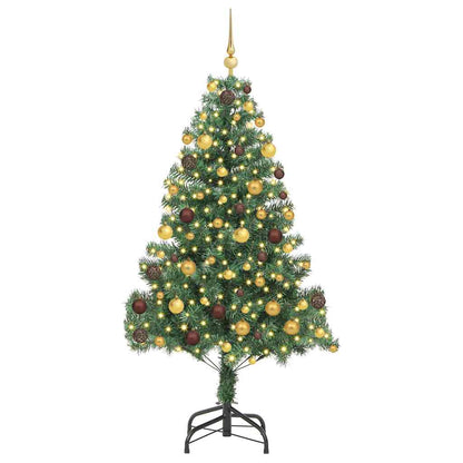 vidaXL Weihnachtsbaum mit 300 LEDs mit Ständer Grün 180 cm PVC