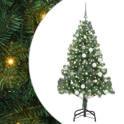 vidaXL Weihnachtsbaum mit 300 LEDs mit Ständer Grün 180 cm PVC