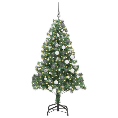 vidaXL Weihnachtsbaum mit 300 LEDs mit Ständer Grün 180 cm PVC