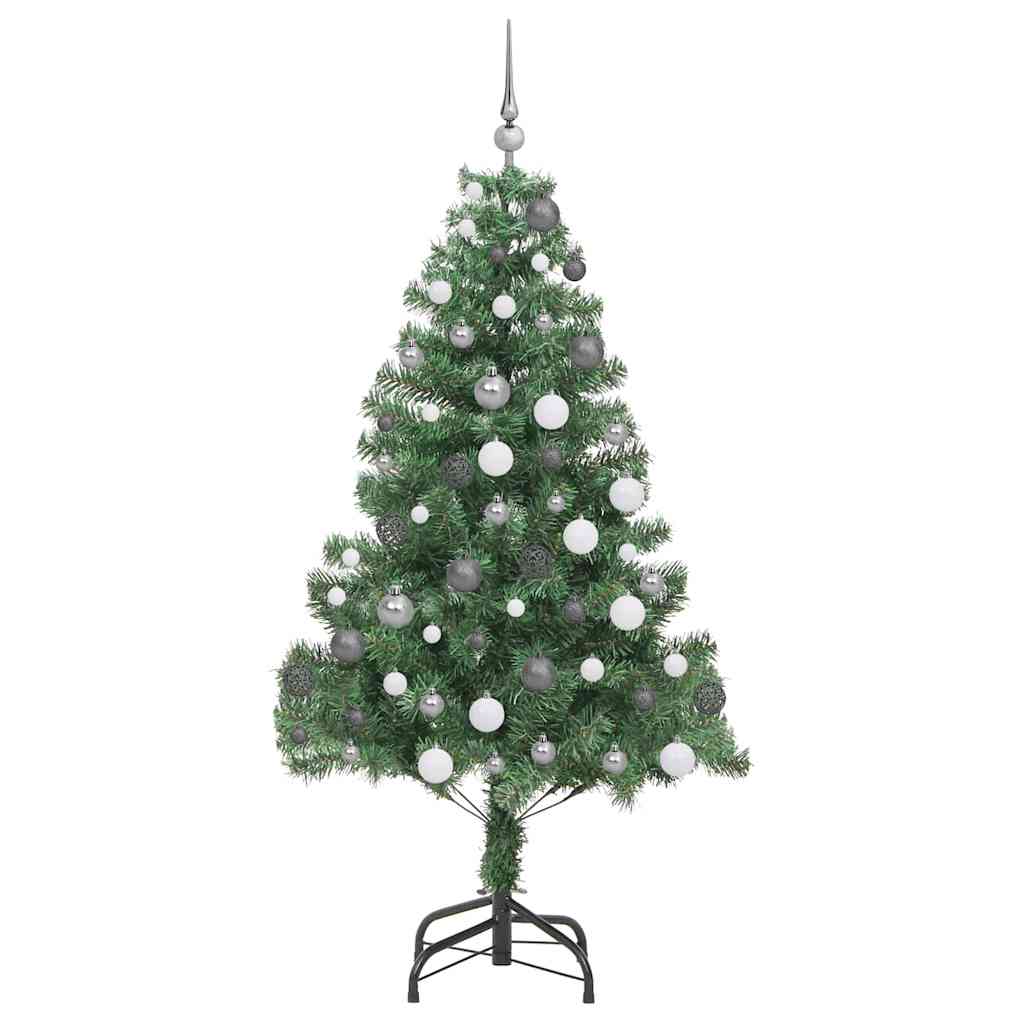 vidaXL Weihnachtsbaum mit 300 LEDs mit Ständer Grün 180 cm PVC