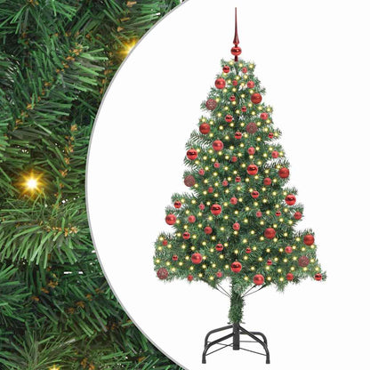 vidaXL Weihnachtsbaum mit 300 LEDs mit Ständer Grün 180 cm PVC