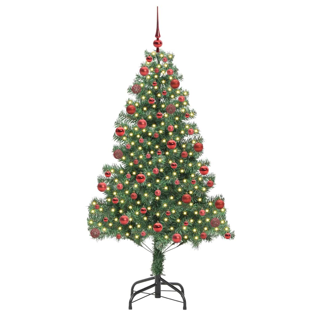 vidaXL Weihnachtsbaum mit 300 LEDs mit Ständer Grün 180 cm PVC